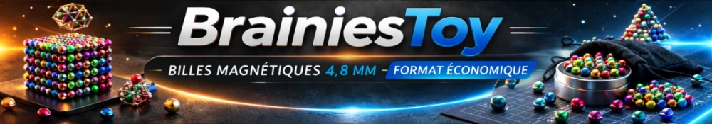 BrainiesToy billes magnétiques 4,8 mm multicolores